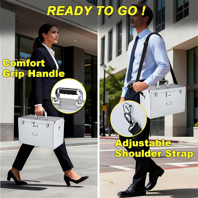 File Storage Cabinet File Organizer Document Organizer File Box in Office and Home with Combination Lock with 20 Legal Size H