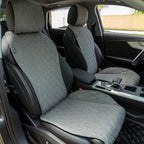 2pcs Sideless Car Seat Covers for All Seasons - Breathable Front Seats Cushions Non-Slip Bottom with Headrest Protectors - Un