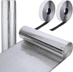 Frienda Rv Window Reflective Insulation Roll 39.4inch*6.6ft Double Aluminum Foil Heat Bubble Thermal Window Shade Door Cover Blackout for Garage Roof Travel Camper Skylight Shield