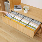 Qozary 4 Pack Drawer Organizers for Clothing, 10 Grids Foldable Dresser Drawer Organizers, Clothes Organizer for Folded Cloth
