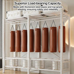 Portable Foldable Wardrobe Closet with Cover, Metal Clothing Rack with Hanging Rods, Space-Saving Coat Storage for Bedroom, 1