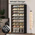 SYNCVIBE Shoe Rack Organizer for Closet Entryway Foldable Sneaker Storage Shoe, Collapsible Shoe Cabinet, Stackable Shoe Stor