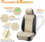 Elantrip Car Seat Cover Full Set Leather Car Seat Protector Universal fit for Most Cars SUVs and Trucks Water Proof Front and