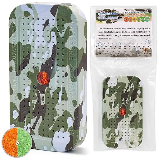 40 Gram Gun Safe Dehumidifier Camouflage, Rechargeable Desiccant Canister Dehumidifier Bags, Reusable Silica Gel Packets