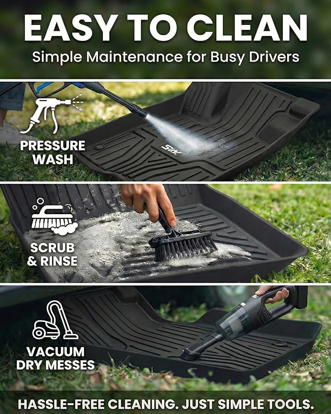 3W Floor Mats Fit for 2026 2025 2024 2023 Honda CR-V(Include Hybrid & CRV FCEV), Custom Fit Floor Liner for 1st 2nd Row Floor Liner TPE All-Weather Car Liners Black