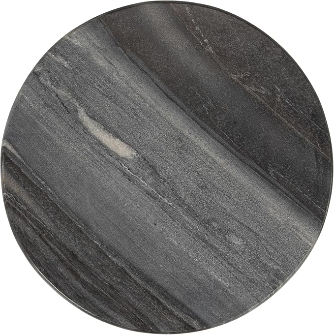 Creative Co-Op Round Marble Lazy Susan, Grey