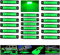 20 Pcs Rock Lights Green Strip Lights Wheel Fender Well Underglow Led Lights for Cars Exterior Side Marker for Truck Golf Cart Wrangler RV RV SUV Offroad