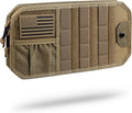 WYNEX Molle Car Sun Visor Organizer, Original Design Car Accessories with Zipper Visor Storage Pouch & Glasses Clip, Semi-Rigid Molle Panel for Tactical Gears, Fits Most Vehicles, SUVs, Trucks