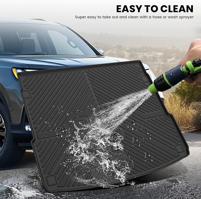 LASFIT Cargo Mat for Audi Q5/SQ5 2018-2025(Include Q5/SQ5 Sportback), Custom Fit All-Weather TPE Rubber Trunk Mat for Audi Accessories, Waterproof, Easy to Clean, Black