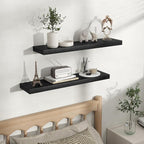 Fun Memories Floating Shelves for Wall, Rustic Wood Wall Mounted Shelves for Bathroom, Bedroom, Living Room & Kitchen, Storag