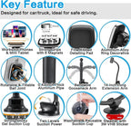 1Zero Magnetic Phone Car Mount 14-Inch Gooseneck Long Arm Extension, Universal Windshield Dashboard Industrial-Strength Suction Cup Car Phone Holder for All Cell Phones (Magnetic Phone Mount)