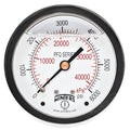 Winters 2-1/2" Dial Size, Liquid Filled Industrial Pressure Gauge, Brass Internals, Stainless Steel Case, Dual Scale 0-6,000 psi/kPa, 1.5% Acc, 1/4" NPT Back Mount, Glycerin Filled Pressure Gauge