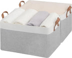 StorageWorks Storage Bins, Fabric Storage Bins for Shelves, Extra Large Storage Baskets with Metal Frame, Closet Baskets and 