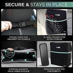 RoadBin™ Slim Leak & Odor Proof Car Trash Can. Fits & Stays Upright. Large-Capacity 2.5 Gallon Bin, 4" Design – Portable, Foldable Garbage Can for Car, Truck, SUV, Van & Outdoors