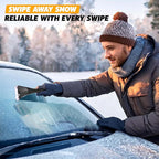 EcoNour Ice Scraper for Car Windshield | Snow Scraper for Car to Remove Snow, Frost, and Ice | 1 Pack Ice Sweeper for Car Windshield with Foam Handle for Perfect Grip | Frost Removal Accessories