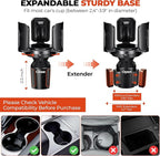 2024 Upgraded 2-in-1 Car Cup Holder Expander Adapter with Expandable Arm and Adjustable Base, 360° Rotation, Compatible with 