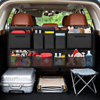 MoKo Trunk Organizer for SUV, Car Organizer with 10 Pockets Large Capacity & 3 Adjustable Straps for Easy Installation,