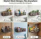 PUSDON Metal Wall Hanging Basket 2 Packs DIY Suitable for Multiple Scenes - Middle Bronze Netting