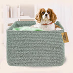 COMFY-HOMI 3Pack Small Woven Cotton Rope Basket for Organizing, Gift Baskets for Handles, Empty Gift Baskets, Medium Rope Bas