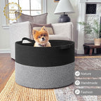 INDRESSME 115L Extra Large Cotton Rope Blanket Basket, Woven Basket for Toy Storage Organizer & Laundry Toy Box for Living Ro