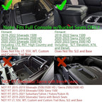 Full Size Center Console Organizer Tray Compatible with 2019-2022 Chevy Silverado/GMC Sierra 1500 and 2020-2022 2023 Silverado/Sierra 2500HD 3500HD Accessories -Full Console w/Bucket Seats ONLY, Red