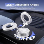 Vacuum Magnetic Phone Holder for Car Suction Cup Phone Mount Adjustable Suction Phone Mount 2026 Upgraded Vacuum Magnetic Phone Stand for All Smartphones White