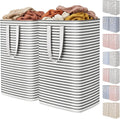 Lifewit 2 Pack Laundry Basket 80L Each, Collapsible Clothes Hamper with Reinforced Handles, Freestanding Waterproof Design fo