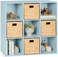 Best Choice Products Kids Bookcase 9-Cube Storage Organizer, 11in Shelf Opening, Bookshelf, Toy Storage, Customizable w/ 3 Re