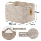 COMFY-HOMI Storage Basket for Shelves, Woven Baskets for Storage, Cotton Rope Basket for Toys,Towel Baskets, Toy Storage Orga