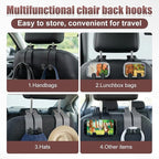 Car Seat Headrest Hooks for Purses and Bags, 2 Pack Car Seat Back Organizer Storage Hook, Car Purse Holder Between Seats Hanger, Headrest Back Seat Handbags Hook Hanging Accessories, Black