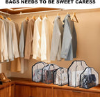 5 Pack Clear Dust Bags For Handbags,5-Sizes Purse Storage Organizers,Purse Protector Storage Bag with Luxury Bags,Soft Stand-