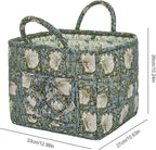 Boho Fabric Storage Basket, Large Capacity Laundry Basket, 12.2'' x 10.23'' x 10.23'' Collapsible Laundry Hamper with Easy Ca