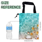 Starfish and Seashells Car Garbage Bag,Summer Ocean Waterproof Small Car Trash Bag Hanging Back of Seat,Drawstring Hanging Car Trash Bag with Adjustable Buckle for Car Accessories