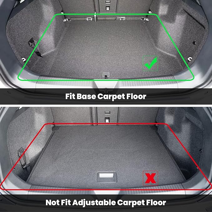 LASFIT Floor Mats & Cargo Mats for Volkswagen ID.4 2021-2026, All Weather TPE Custom Fit Floor Liners for VW ID.4 1st & 2nd Row Car Mats & Trunk Mats, Black