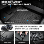 Powerty Floor Mats for 2021-2025 2026 Kia Sorento (Non-Hybrid) Accessories All Weather Floor Liner 3D TPE 1st & 2nd Row Floor Mat Heavy-Duty Floor Liners