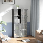 C&AHOME Cube Storage Organizer with Doors, 8-Cube Shelves, Closet Cabinet, DIY Plastic Modular Bookshelf, Storage Shelving Id