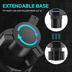 DYLEN Car Cup Holder Tray, Cup Holder Expander Adapter for Car, 9.5” Detachable Car Food Tray Table for Eating, Road Trip Ess