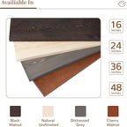 Marsmiles Wood Floating Shelves | 48 Inch Dark Wood Wall Shelves Set of 1 | 48" W x 6.7" D Rustic Wooden Shelves for Bathroom