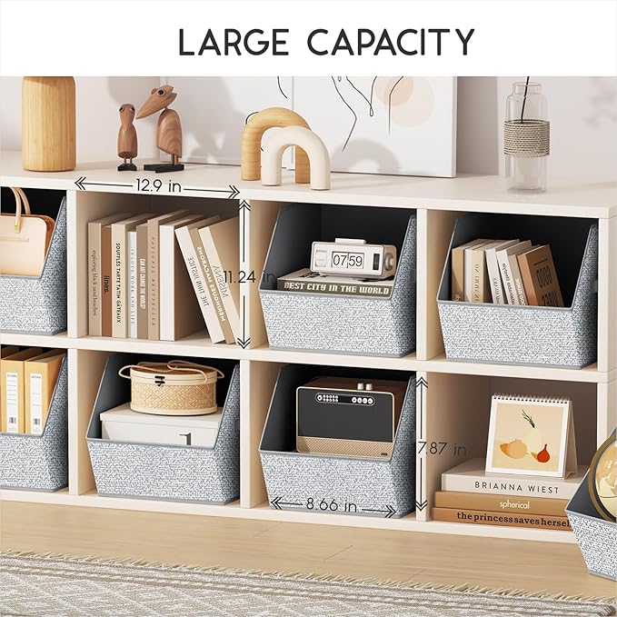 Homsorout Large Closet Storage Cubes - Closet Storage Bins with Dual Handles for Clothes, Towels, Toys, Shelf Organizer Bins 