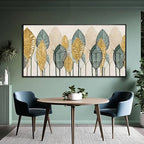 CHUDANHAO Vintage Wall Decor Gold Foil Wall Art Abstract Home Decorations Textured Artwork for Walls 24"x48" Pictures for Bed