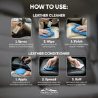 Tesla Leather Seat Cleaner & Conditioner, Made in the USA, Tesla Cleaning Kit Interior V egan Conditioner Electric Vehicle In