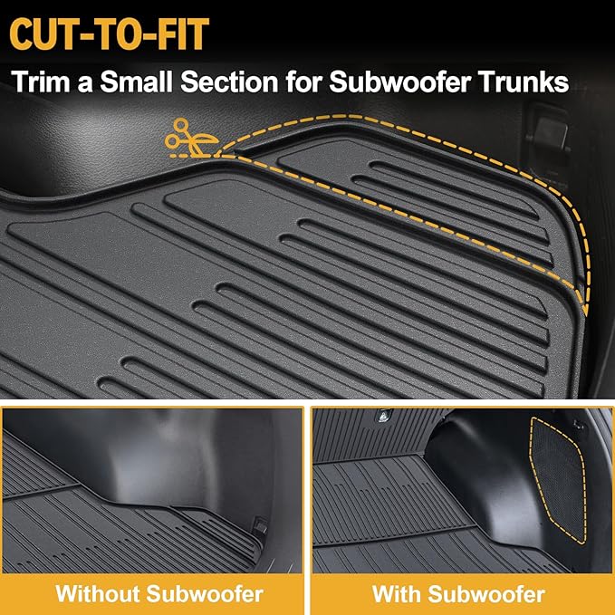Floor Mats for Kia Sportage Gas 2023-2026, All Weather Floor Mats Trunk Cargo Liner with Backrest Protectors Accessories, Full Coverage Set (Not fit Hybrid)