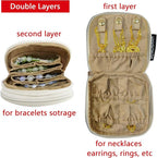 Travel Jewelry Case Small Jewelry Organizer Purse Jewelry Bag Women Gifts Jewelry Purse for Bracelet Rings Earring Necklace