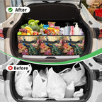 Reusable Grocery Bags Heavy Duty Shopping Bags Foldable Large Tote Bags with Long Handles & Hard Bottom