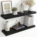 36 Inch Floating Shelves for Wall, 8 Inch Deep Floating Shelf for Storage & Display, Rustic Wall Mounted Shelf with Invisible