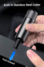Car Safety Hammer Glass Breaker, Seatbelt Cutter, Under Water Window Breaker, Emergency Escape Tool, Car Accessories, Silver