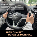 PINCTROT D Shaped Comfy Grip Steering Wheel Cover, Anti-Slip Design, Flat Bottom 14.5-15 Inch(Silicone White)