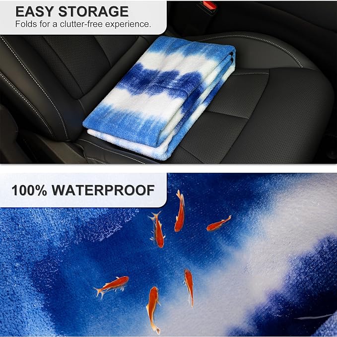 Waterproof Sweating Car Seat Cover for Post Gym Workout, Running, Swimming, Beach and Hiking, Universal Fit Non-Slip Bucket S