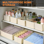 DIMJ Drawer Organizer Clothes 6 Pack - Foldable Baby Organizers and Storage & Dresser Organizer for Bedroom, Closet - Nursery