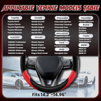 Soft Leather Steering Wheel Cover with Breathable Design and Anti-Slip Grip, Specially Designed for 14.5-15.2 inch Circular S